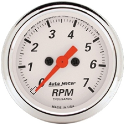 Auto Meter 1397 Arctic White 7000 RPM Tachometer Gauge