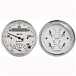 Auto Meter 1620 Old Tyme White Tachometer/Speedometer Combo and Quad Gauge