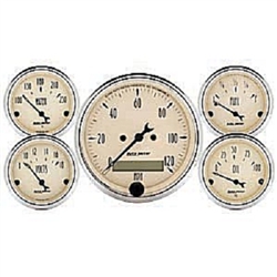 Auto Meter 1809 Antique Beige 5 Piece Gauge Kit