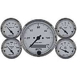 Auto Meter 1902 American Platinum 5 Piece Gauge Kit