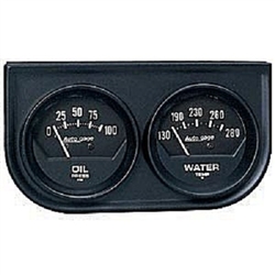 Auto Meter 2345 Auto Gauge Oil Pressure/Water Temperature Two Gauge Console