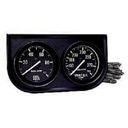 Auto Meter 2392 Auto Gauge Oil Pressure/Water Temperature Two Gauge Console