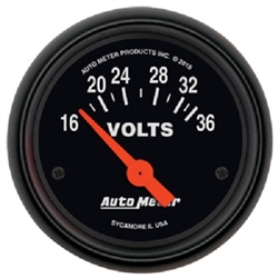 Auto Meter 2651 Z Series 16-36 Volts Voltmeter Gauge