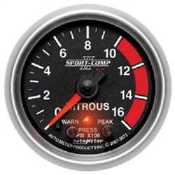 Auto Meter 3673 Sport Comp-II 0-1600 Nitrous Pressure Gauge