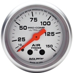 Auto Meter 4320 Ultra-Lite 0-150 PSI Air Pressure Gauge