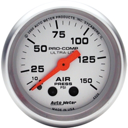 Auto Meter 4320 Ultra-Lite 0-150 PSI Air Pressure Gauge