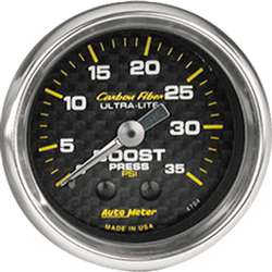 Auto Meter 4704 Carbon Fiber 35 PSI Boost Gauge