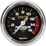 Auto Meter 4774 Carbon Fiber 0-1,600 PSI Nitrous Pressure Gauge