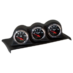 Auto Meter 5380 Black Triple Dash Pod 2007-2011 Jeep Wrangler JK