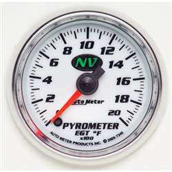 Auto Meter 7345 NV 0-2000 °F Pyrometer Gauge