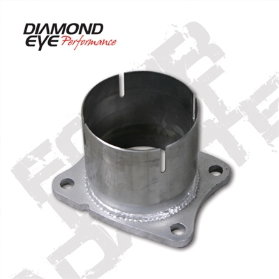 Diamond Eye 361045 4" 409 Stainless Steel 4 Bolt Adapter Plate for 2001-2007 GM 6.6L Duramax LB7, LLY, LBZ