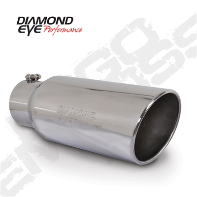 Diamond Eye 5718BRA-DE 7" Bolt-On Rolled End Angle Cut Exhaust Tip