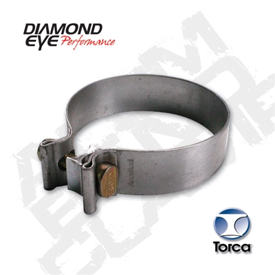 Diamond Eye BC400S430 4" 430 Bright Stainless Steel Torca Band Clamp