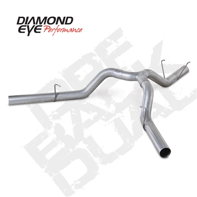 Diamond Eye K4258A 4" Filter Back Dual Side Aluminized Exhaust System for 2013-2016 Dodge 6.7L Cummins