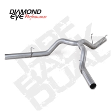 Diamond Eye K4258S 4" Filter Back Dual Side 409 Stainless Steel Exhaust System for 2013-2016 Dodge 6.7L Cummins
