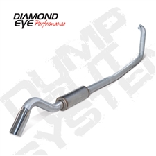 Diamond Eye K4318A-TD 4" Turbo Back Single Side Turn Down Aluminized Exhaust System for 1999-2003 Ford 7.3L Powerstroke