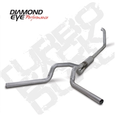 Diamond Eye K4320A 4" Turbo Back Dual Side Aluminized Exhaust System for 1999-2003 Ford 7.3L Powerstroke