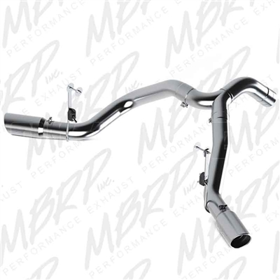 MBRP S6168AL 4" DPF Filter Back Cool Duals Aluminized Exhaust for 2013-2016 Dodge 6.7L Cummins