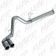 MBRP S6288409 4" DPF Filter Back Dual Outlet Single Side Stainless T409 Exhaust for 2015-2016 Ford 6.7L Powerstroke
