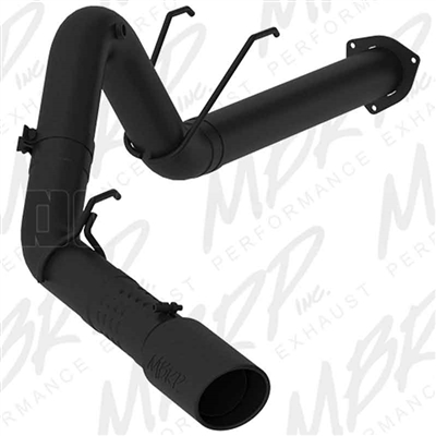 MBRP S6289BLK 4" DPF Filter Back Single Side Black Coated Aluminized Exhaust for 2017-2018 Ford 6.7L Powerstroke