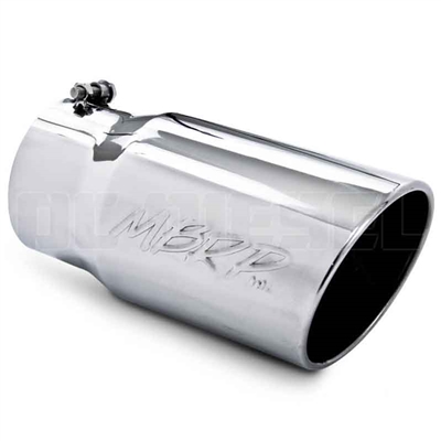 MBRP T5075 6" Rolled Edge Angle Cut Stainless T304 Exhaust Tip