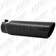 MBRP T5124BLK 5" Rolled Edge Angle Cut Black Coated Sainless T409 Exhaust Tip