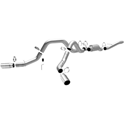 MagnaFlow 16965 4" Cat Back MagnaFlow XL Series Dual Exhaust System for 2006-2007 GM 6.6L Duramax LLY, LBZ