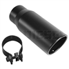 MagnaFlow 35238 5" Black Clamp On Round Double Wall Rolled Edge Angle Cut Exhaust Tip