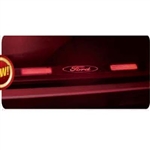 Recon 264121RFDRD Illuminated Door Sill 1999-2012 Ford Superduty Brushed Aluminum Red Electroluminescence