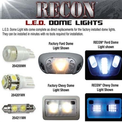 Recon 264163 Dome Light Replacement Kit Ford Package