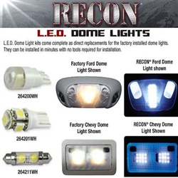 Recon 264164 Dome Light Replacement Kit Dodge Package