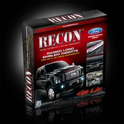 Recon 264181BK Raised Letter Insert 2008-2012 Ford Superduty Black