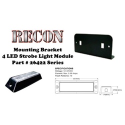 Recon 26422BRKT L Bracket Single Head for 26422 LED Strobe Light