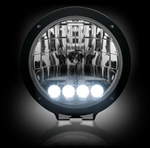 Recon 2646HIDCL Driving Light 6 inch Round HID w/ 6,250K LED DRL Clear