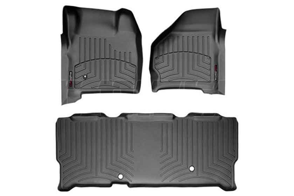 WeatherTech 44002-1-3 Black FloorLiner Set for 1999-2007 Ford 7.3L, 6.0L Powerstroke