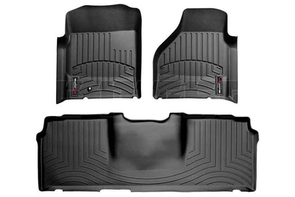 WeatherTech 440041-440123 Black FloorLiner Set for 2006-2009 Dodge 5.9L, 6.7L Cummins