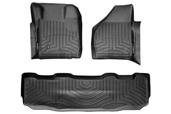 WeatherTech 441201-440022 Black FloorLiner Set for 2008-2010 Ford 6.4L Powerstroke