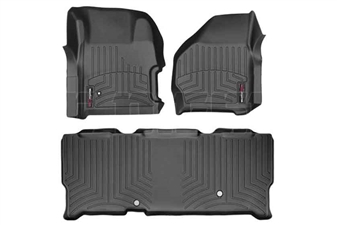 WeatherTech 441251-440023 Black FloorLiner Set for 1999-2007 Ford 7.3L, 6.0L Powerstroke