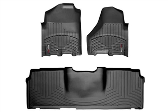 WeatherTech 442161-440123 Black FloorLiner Set for 2010-2012 Dodge 6.7LCummins