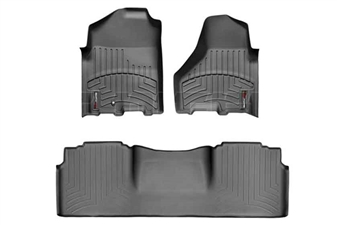 WeatherTech 442161-444772 Black FloorLiner Set for 2010-2012 Dodge 6.7LCummins