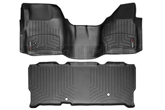 WeatherTech 442931-440023 Black FloorLiner Set for 2008-2010 Ford 6.4L Powerstroke