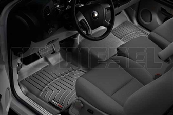 WeatherTech 442941 Black Front FloorLiner for 2007-2014 GM 6.6L Duramax LMM, LML