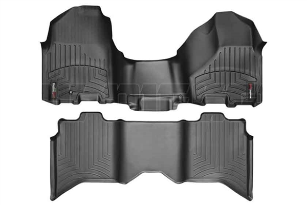 WeatherTech 443281-442163 Black FloorLiner Set for 2010-2012 Dodge 6.7LCummins