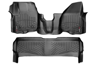 WeatherTech 444341-443052 Black FloorLiner Set for 2012-2016 Ford 6.7L Powerstroke