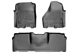 WeatherTech 444781-440123 Black FloorLiner Set for 2012-2017 Dodge 6.7L Cummins