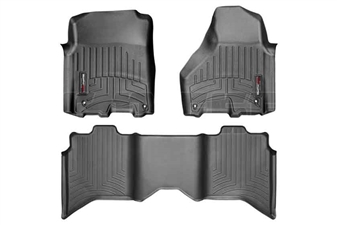 WeatherTech 444781-442163 Black FloorLiner Set for 2012-2017 Dodge 6.7L Cummins