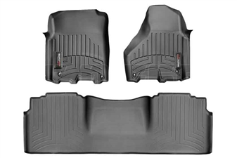 WeatherTech 444781-444772 Black FloorLiner Set for 2012-2017 Dodge 6.7L Cummins