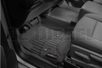 WeatherTech 445451 Black Front FloorLiner for 2014-2017 GM 6.6L Duramax LML, LP5