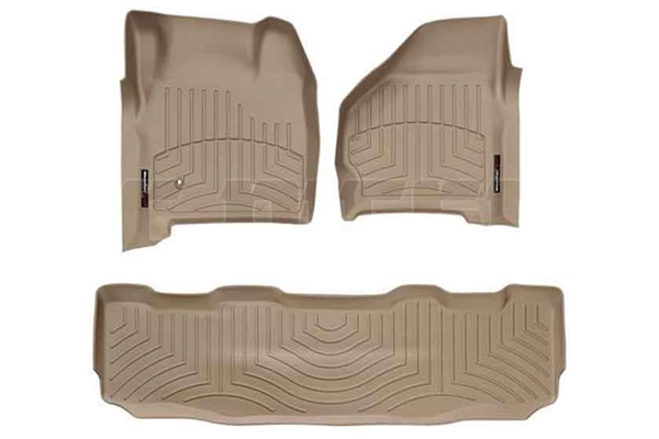 WeatherTech 45002-1-2 Tan FloorLiner Set for 1999-2007 Ford 7.3L, 6.0L Powerstroke