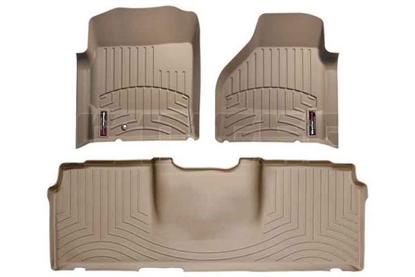 WeatherTech 45012-1-3 Tan FloorLiner Set for 2006-2009 Dodge 5.9L, 6.7L Cummins